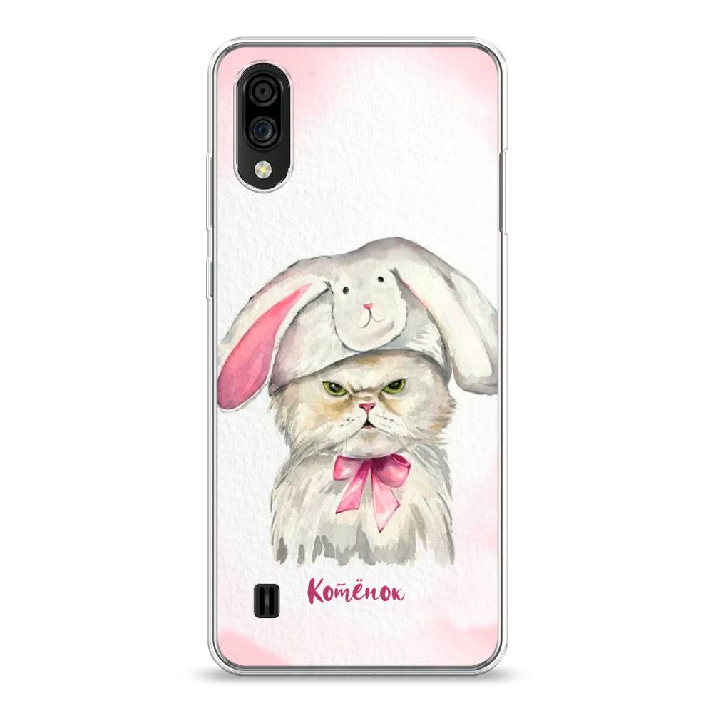 

Чехол на ZTE Blade A51 lite "Мой котёнок", Розовый;серый, 134950-1