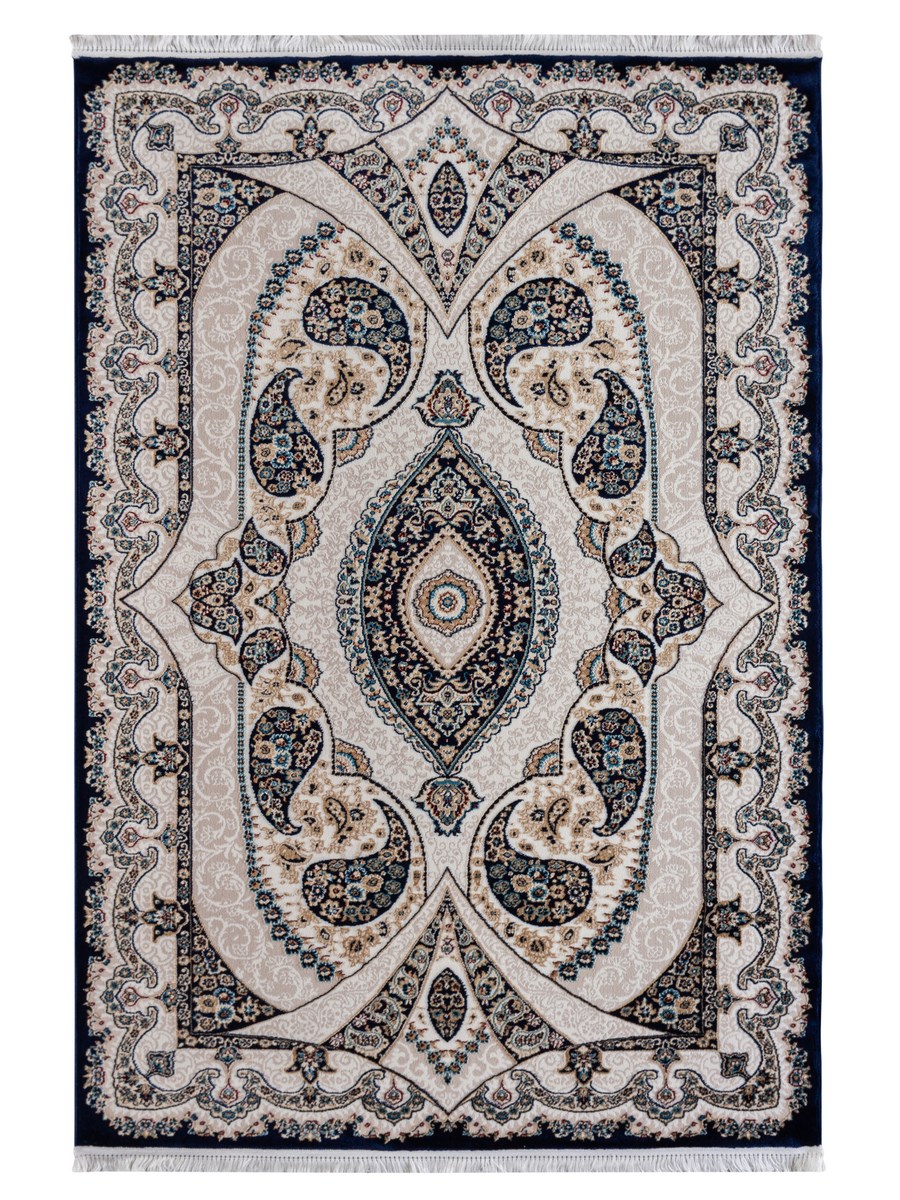 фото Ковер sofia rugs tebriz 4409a прямой крем/т.синий 150x230