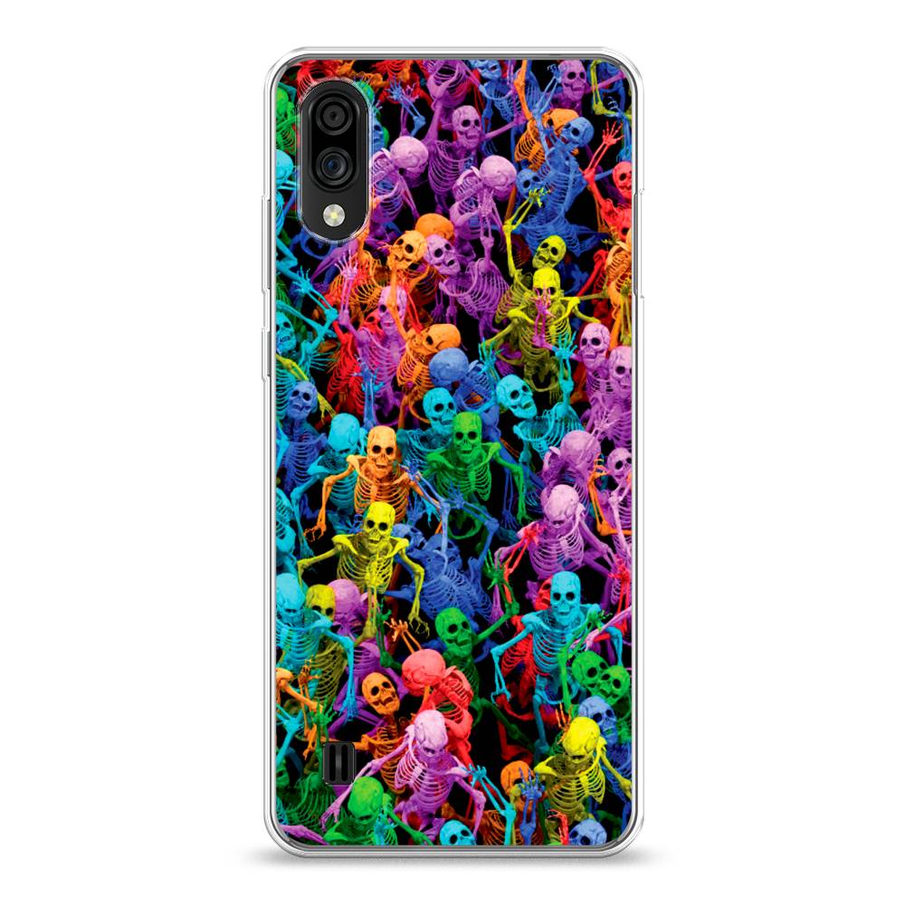 

Чехол на ZTE Blade A51 lite "Вечеринка скелетов", Фиолетовый;желтый;оранжевый, 134950-6