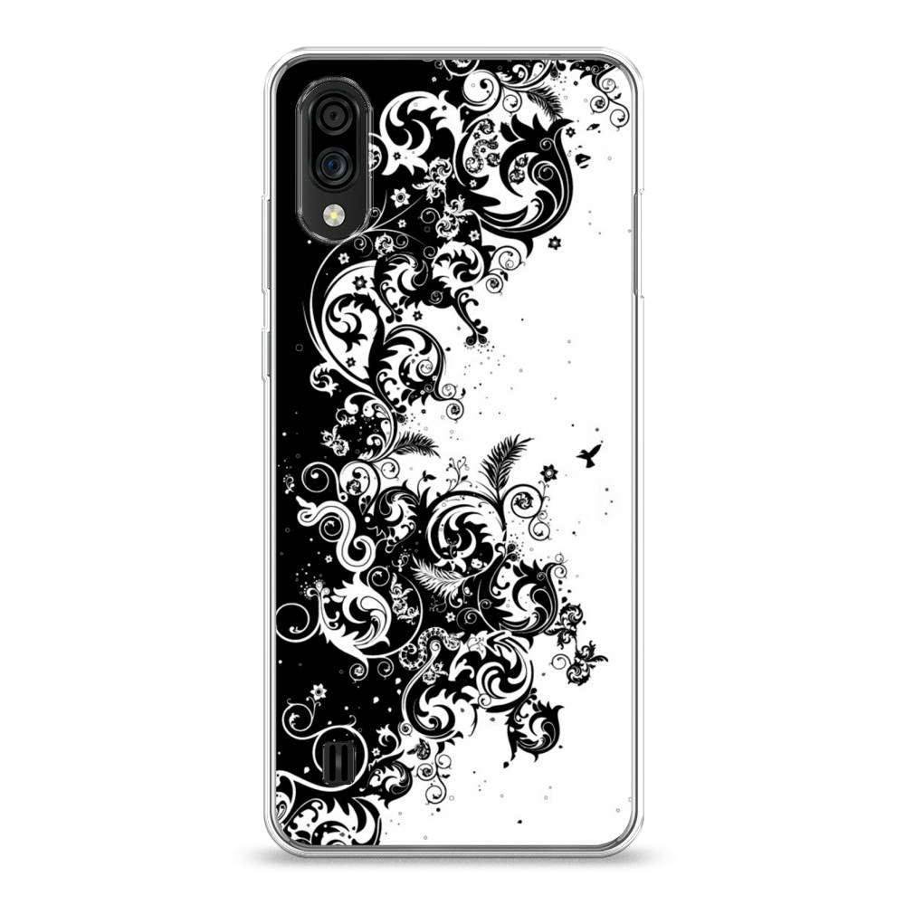 

Чехол на ZTE Blade A51 lite "Черно белый узор", Белый;черный;серый, 134950-3