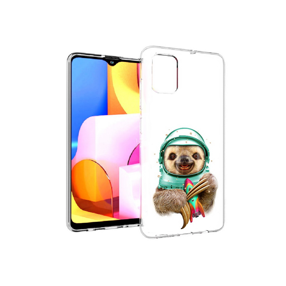 

Чехол MyPads Tocco для Samsung Galaxy A71 Ленивец астронавт (PT142122.485.104), Прозрачный, Tocco