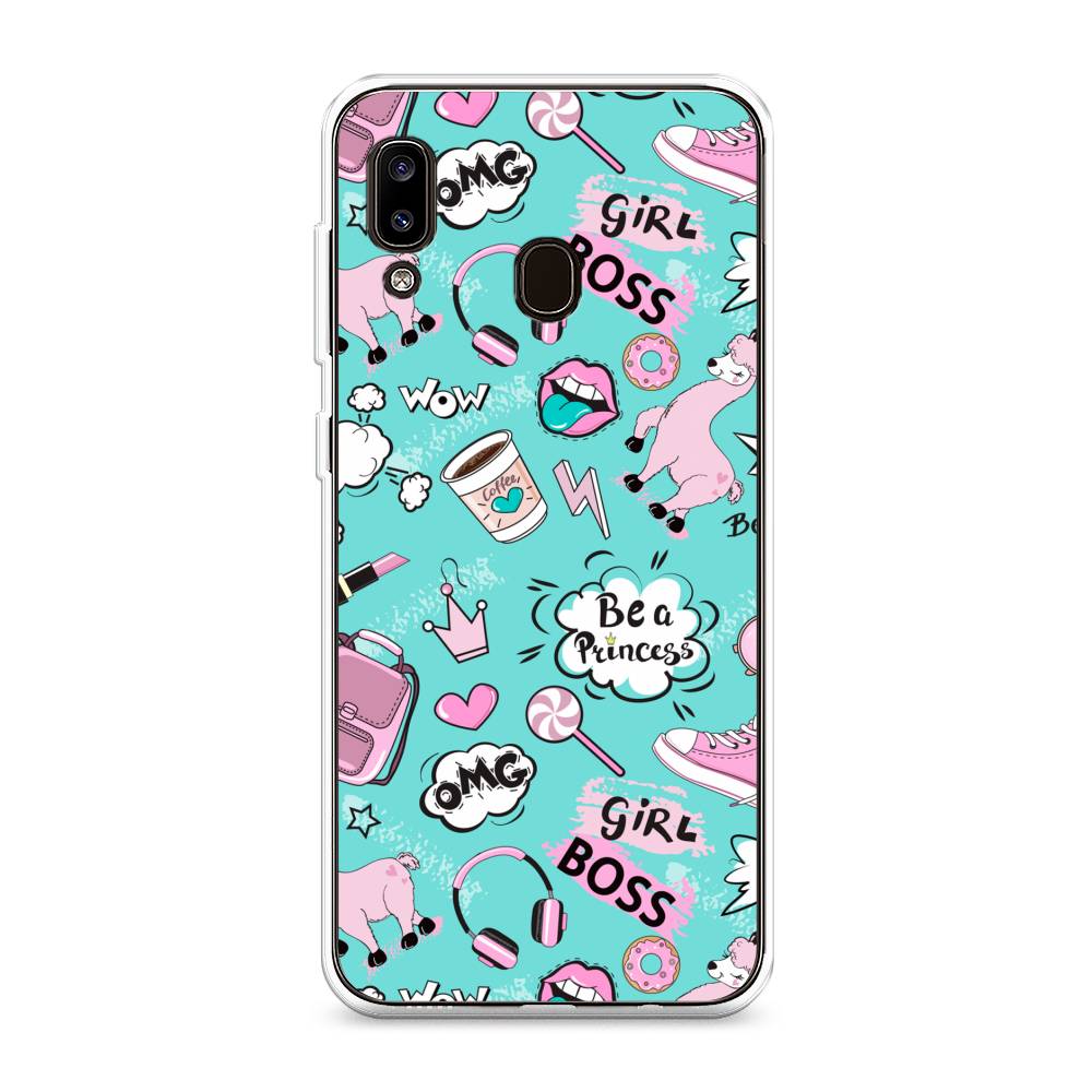 

Чехол Awog на Samsung Galaxy A20/A30 "Стильная лама", Разноцветный, 27650-1