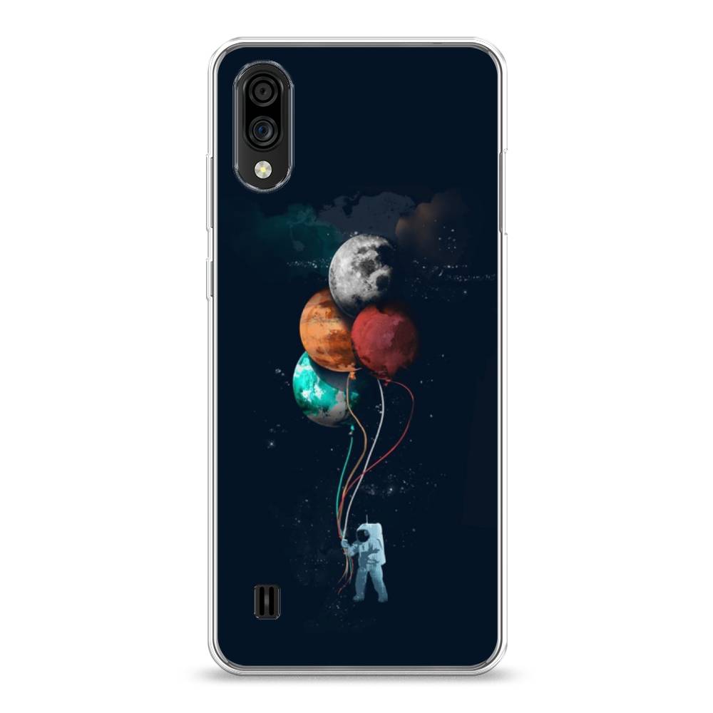 

Чехол на ZTE Blade A51 lite "Космонавт с шариками", Разноцветный, 134950-4