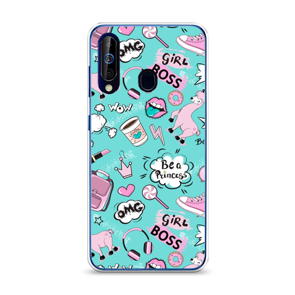 

Чехол Awog на Samsung Galaxy A60/M40 "Стильная лама", Разноцветный, 28250-1