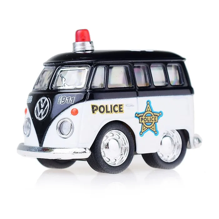 фото Модель little van (police/ firefighter) мет., инерц., в пакете kinsmart