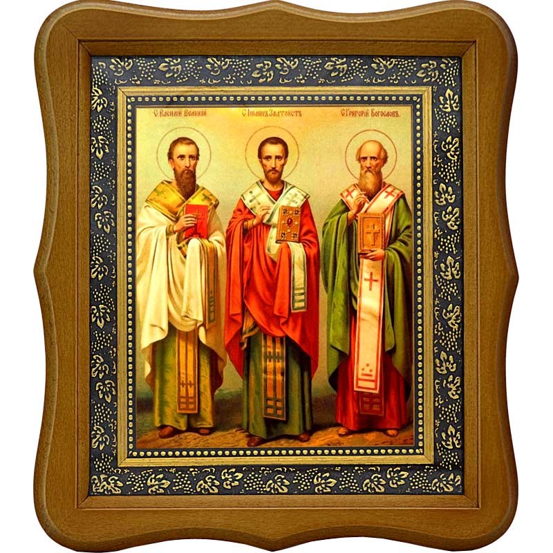 

Три Святителя. Вселенские учителя. Икона на холсте.