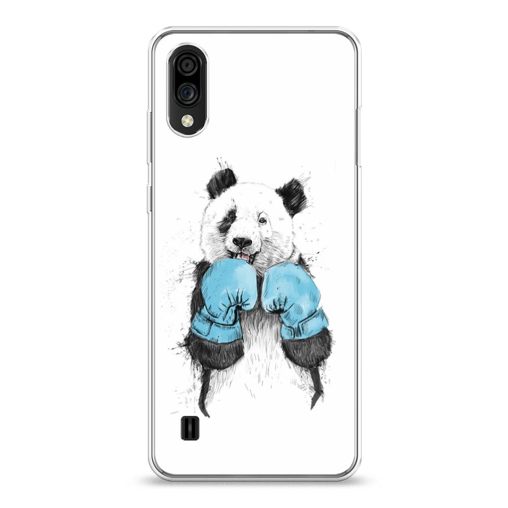 

Чехол на ZTE Blade A51 lite "Панда боксер", Голубой;белый;серый, 134950-1