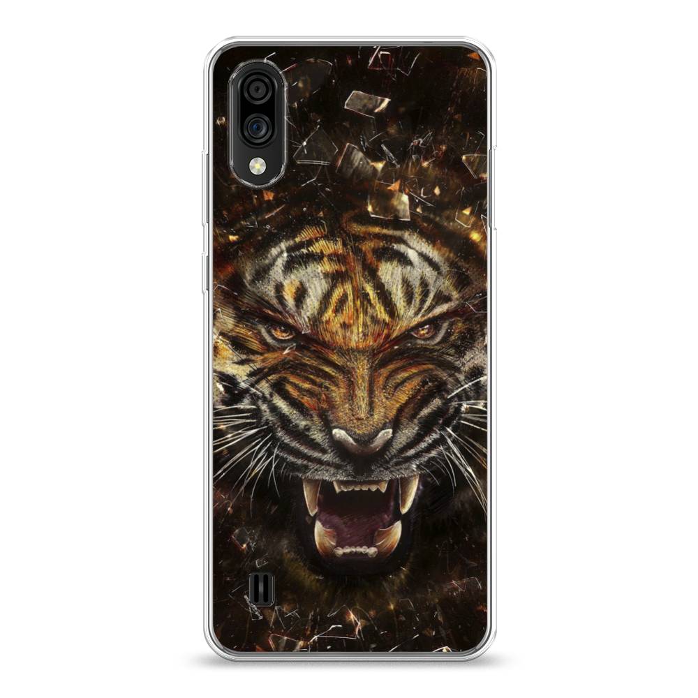 

Чехол на ZTE Blade A51 lite "Тигр осколки", Оранжевый;серый;черный, 134950-1
