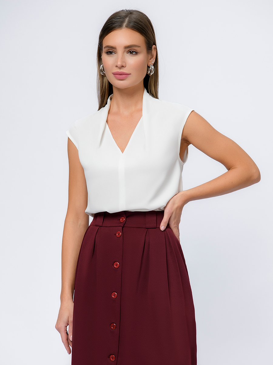

Блуза женская 1001dress 0102843WH белая 50, 0102843WH