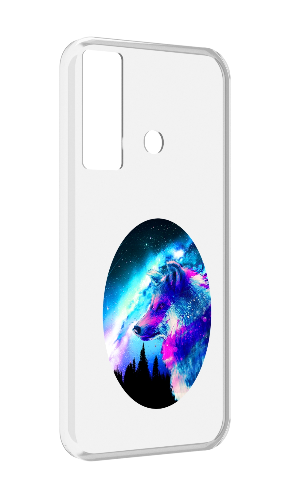 

Чехол MyPads голубой волк для Tecno Camon 17, Прозрачный, Tocco