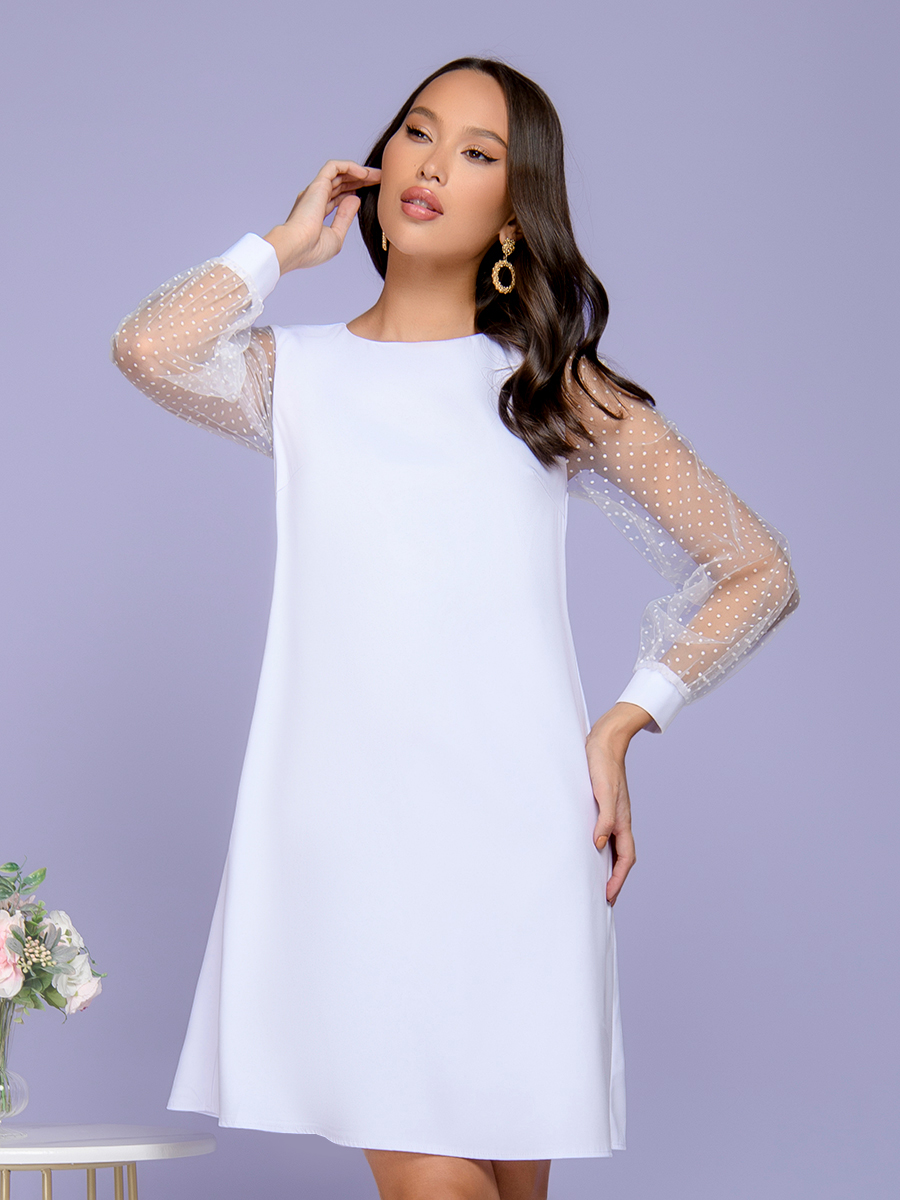 

Платье женское 1001dress 0122001-02071WD белое 44, 0122001-02071WD