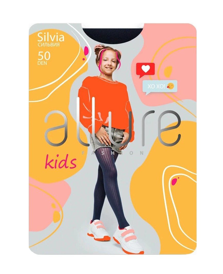 

Колготки для девочек Allure Silvia полиамид серые 50 den р 134-140