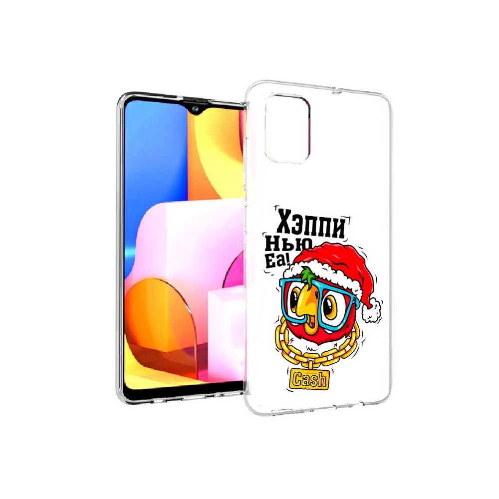 

Чехол MyPads Tocco для Samsung Galaxy A71 Хэппи нью еа (PT142122.485.196), Прозрачный, Tocco