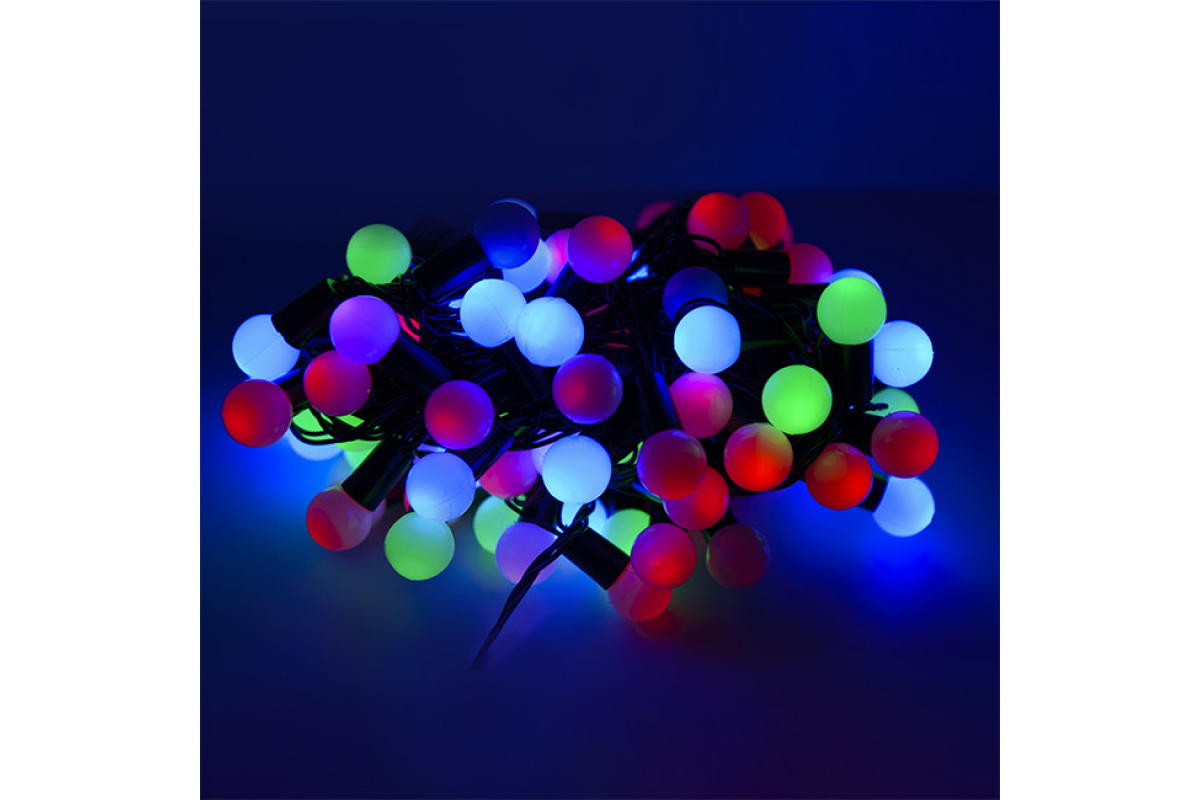 Световая гирлянда новогодняя FUNRAY Шарики SE-BL-20200M 20 м разноцветный/RGB