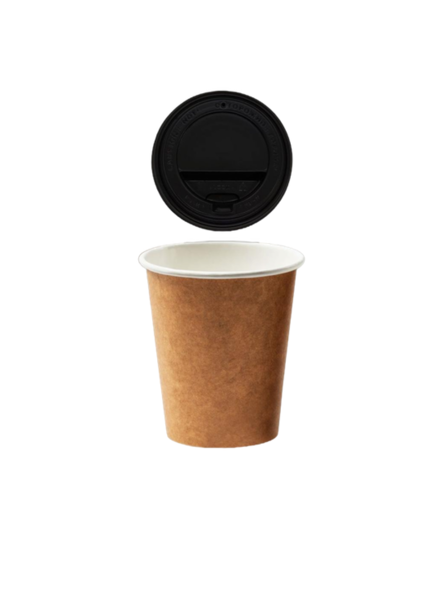 

Стаканчики Unity Coffee однослойные крафт 450 мл 80 шт + крышки, Коричневый
