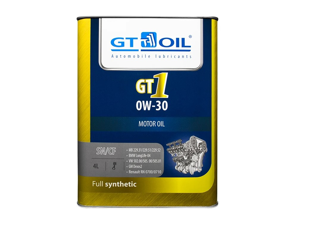 Моторное масло GT OIL синтетическое GT1 SAE 0W30 API SN/CF 20л 100041510607