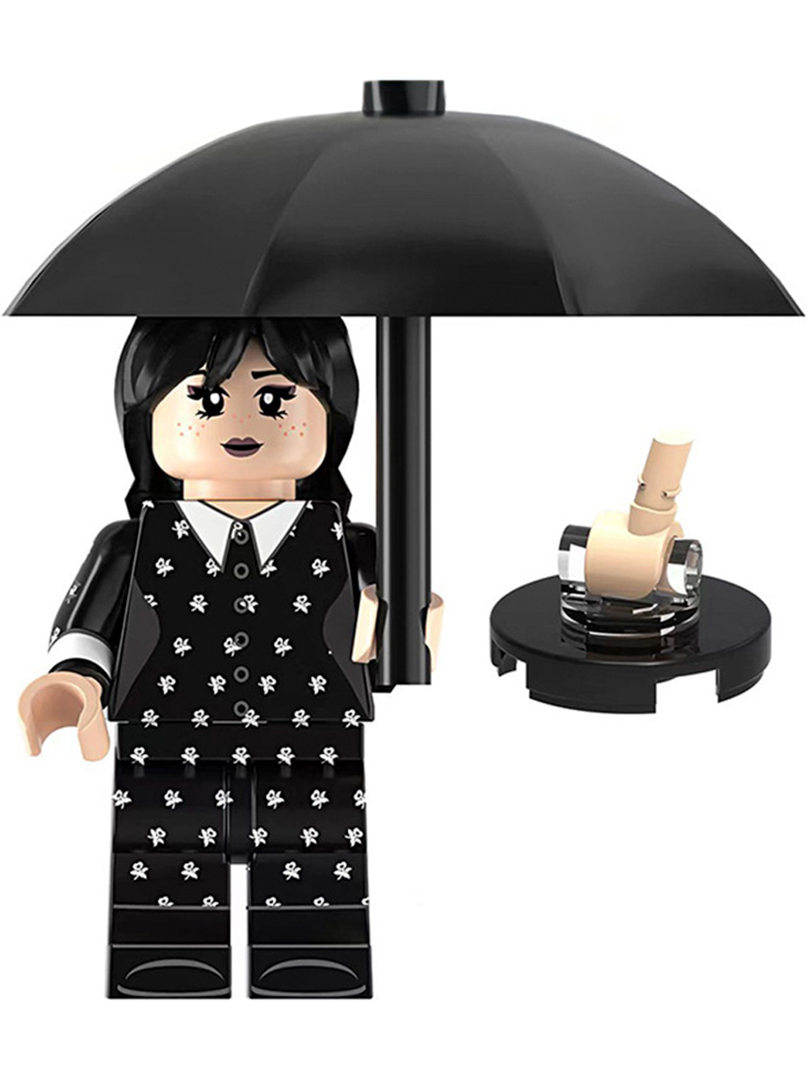 Мини-фигурка StarFriend Уэнздей Аддамс с зонтом Wednesday Addams, подвижная, 4,2 см мини фигурка человек бензопила денджи с почитой подвижная 5 см