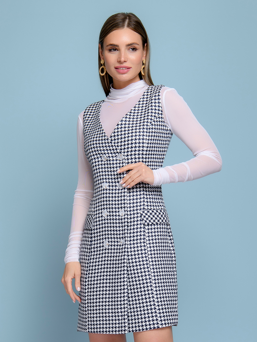 

Сарафан женский 1001dress 0202702BL синий 46, 0202702BL