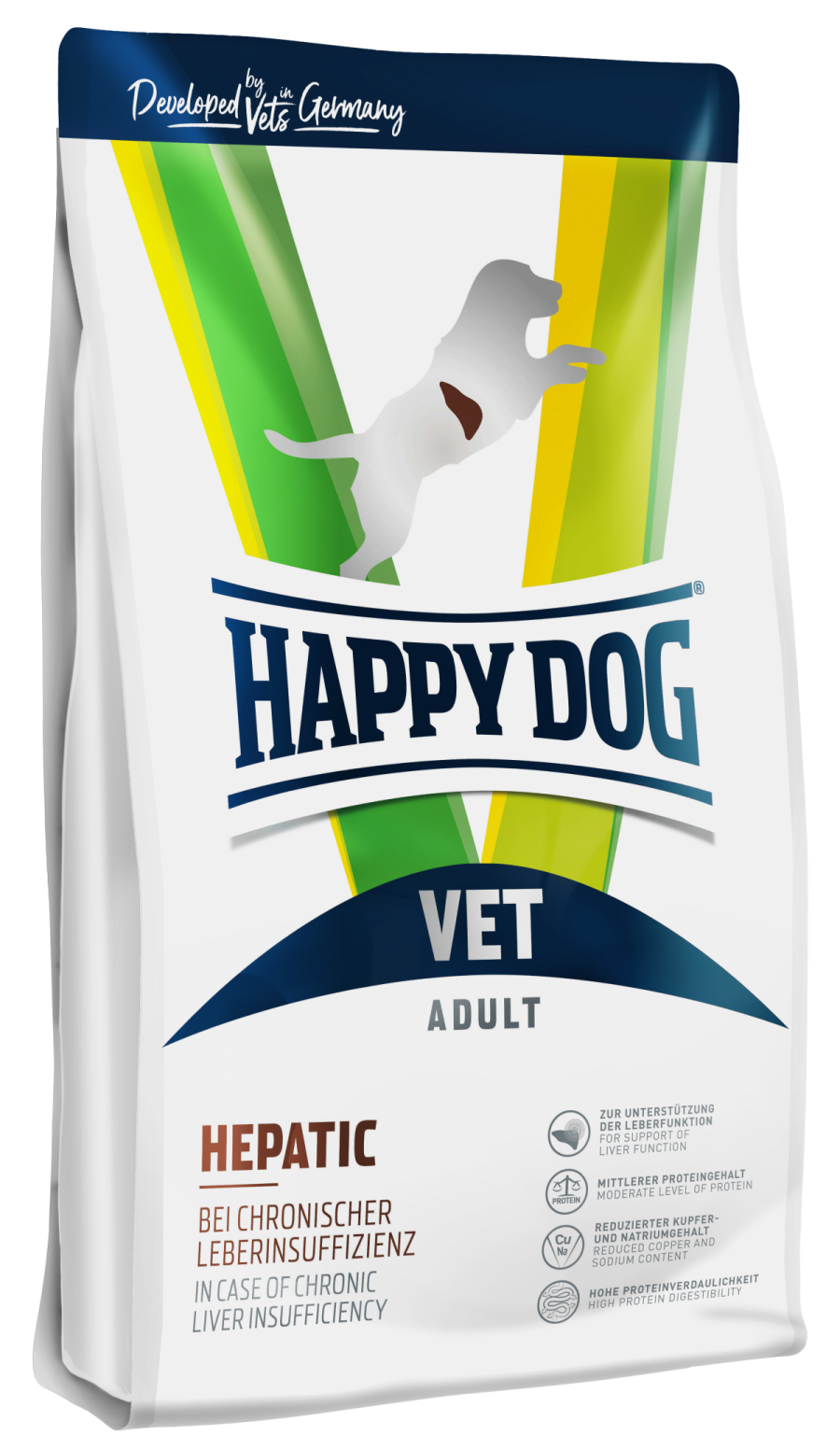 фото Сухой корм для собак happy dog vet diet hepatic для поддержания работы печени, 1 кг