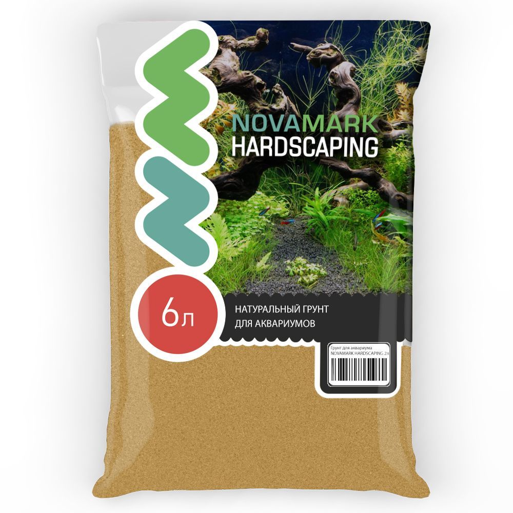 Грунт для аквариума Novamark Hardscaping Янтарный песок 0,1-0,4 мм, 6 л бежевый