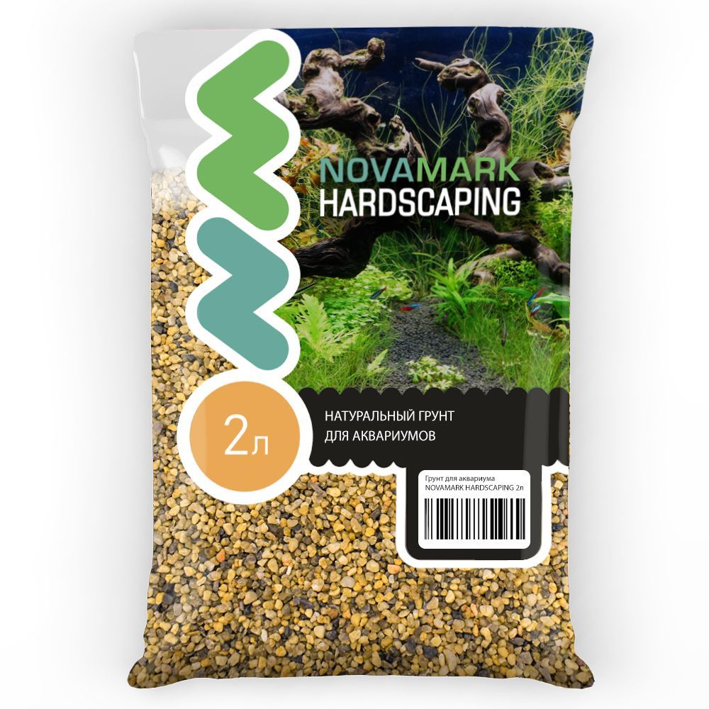 

Грунт для аквариума Novamark Hardscaping Янтарный песок 2,0-5,0 мм, 2 л, Бежевый, Янтарный песок