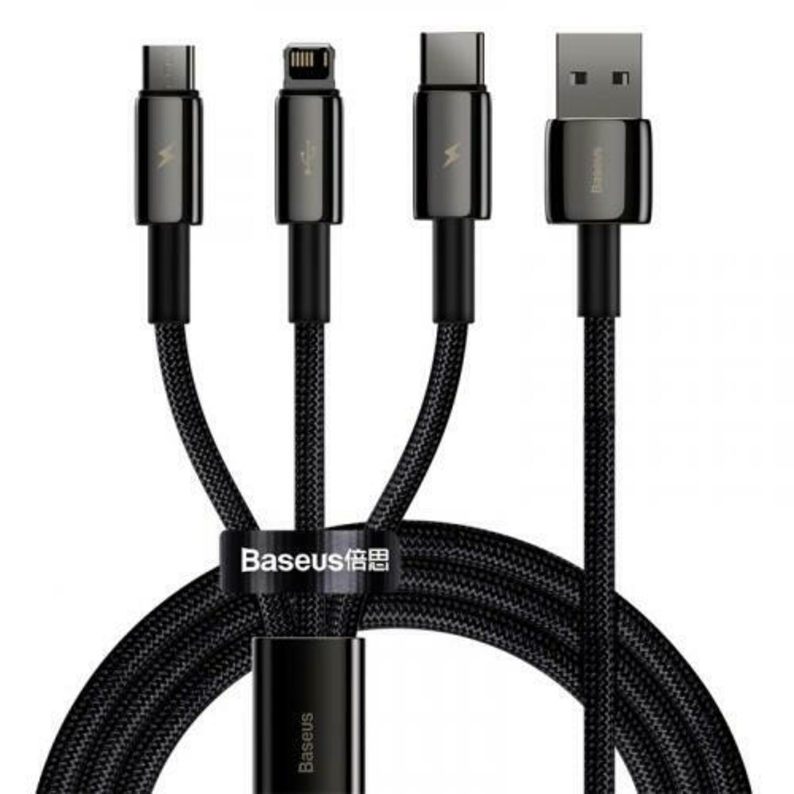 фото Кабель lightning/micro - usb baseus camltwj-01 1.5 м черный