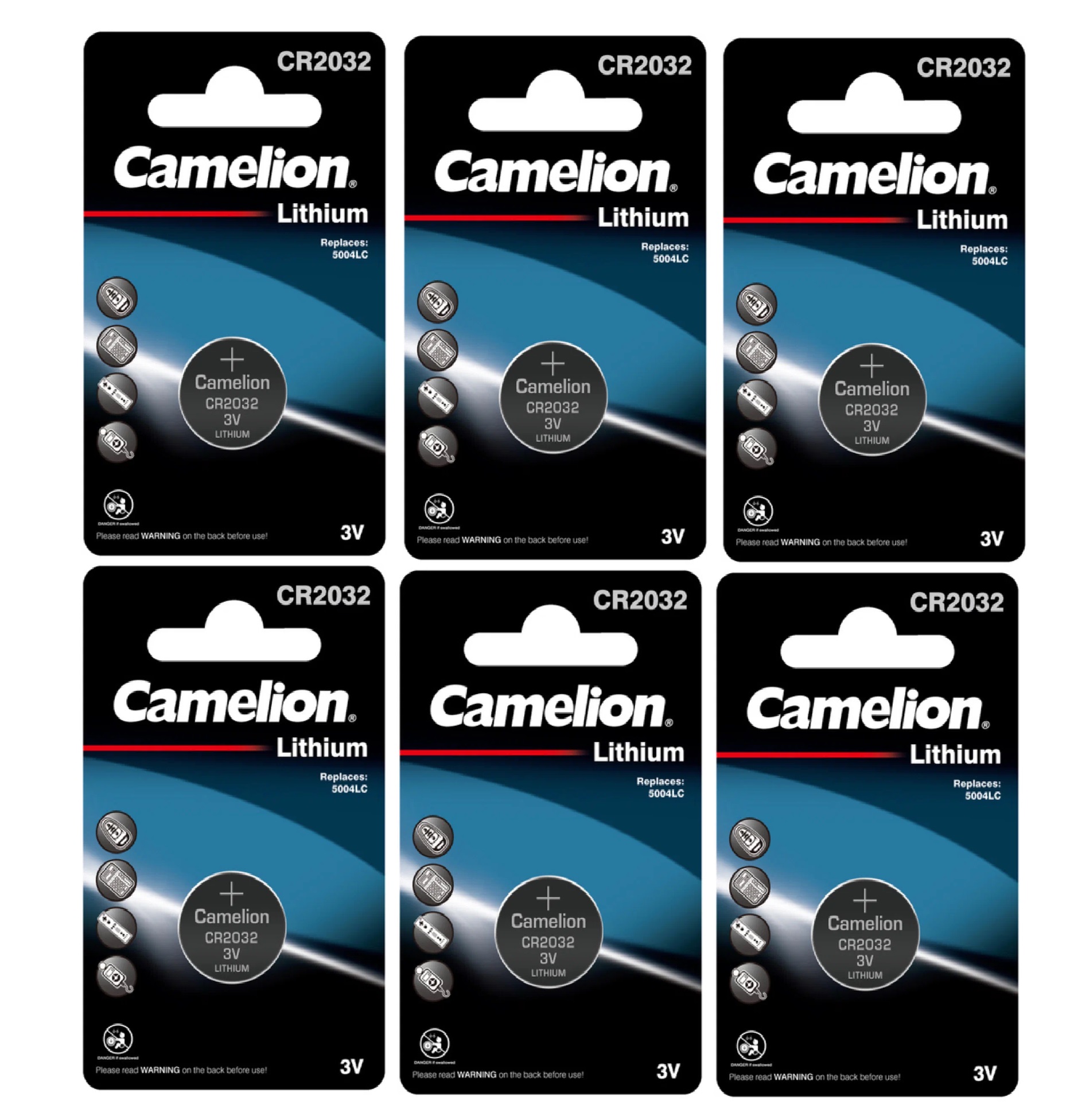 

Батарейка, Camelion литиевая, CR2032 BL13V, 873999002245, 6 шт., CR2032 BL13V