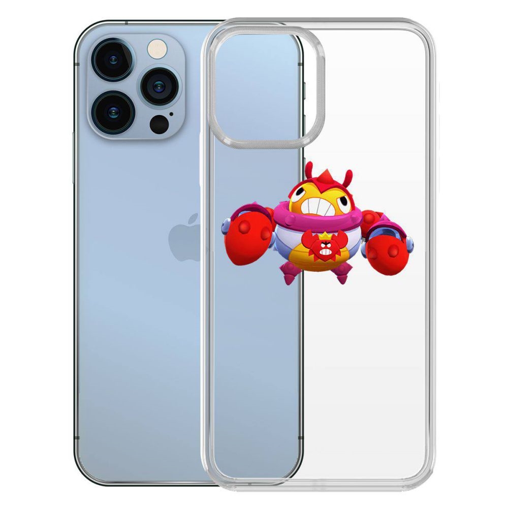 

Чехол-накладка Krutoff Clear Case Brawl Stars-Краб Тик для iPhone 13