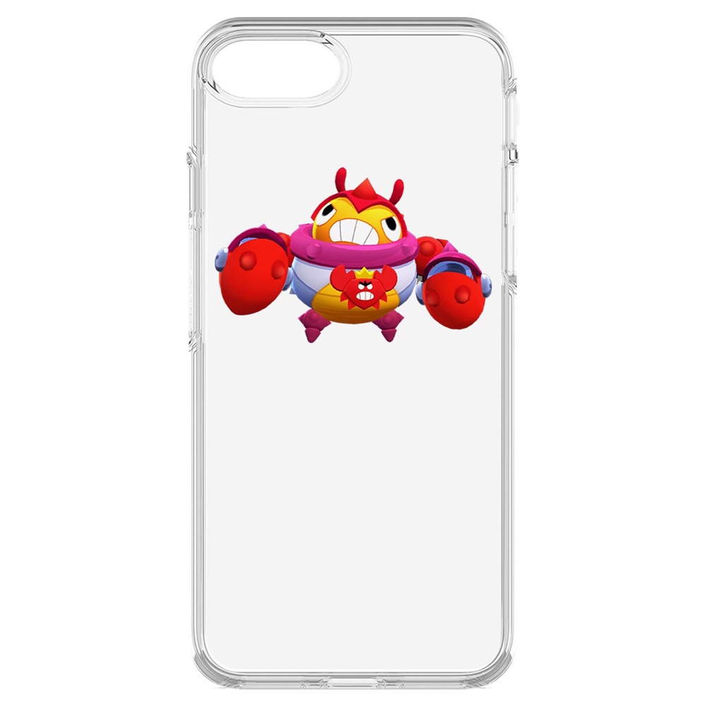 

Чехол-накладка Krutoff Clear Case Brawl Stars-Краб Тик для iPhone 7/8/SE