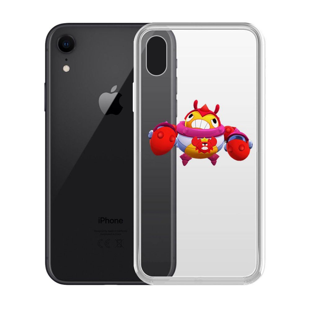 

Чехол-накладка Krutoff Clear Case Brawl Stars-Краб Тик для iPhone XR