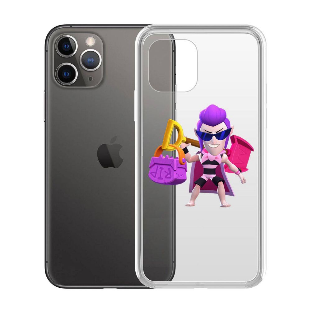 фото Чехол-накладка krutoff clear case brawl stars-пляжный мортис для iphone 11 pro