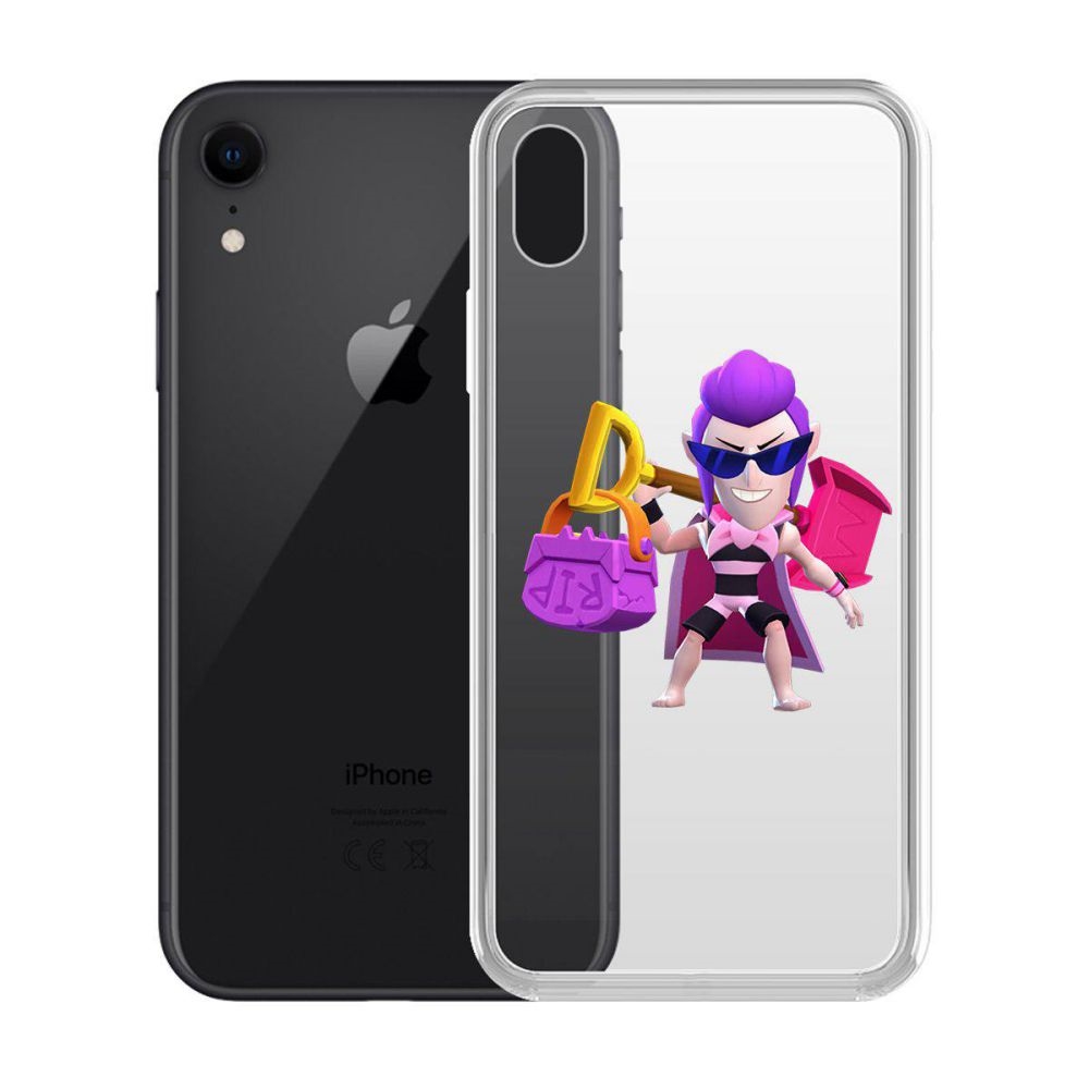 фото Чехол-накладка krutoff clear case brawl stars-пляжный мортис для iphone xr