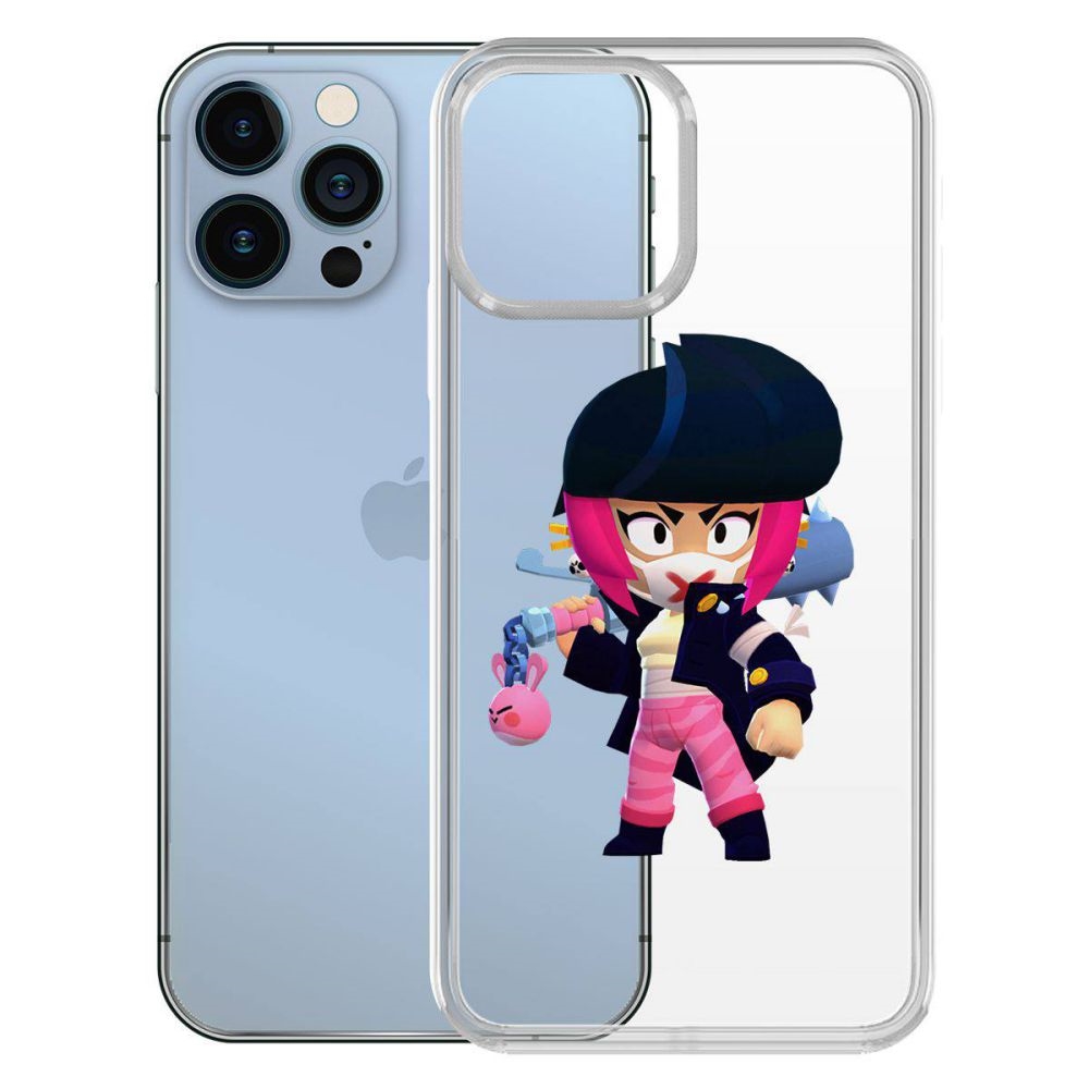 

Чехол-накладка Krutoff Clear Case Brawl Stars-Ужасная Биби для iPhone 13, Прозрачный