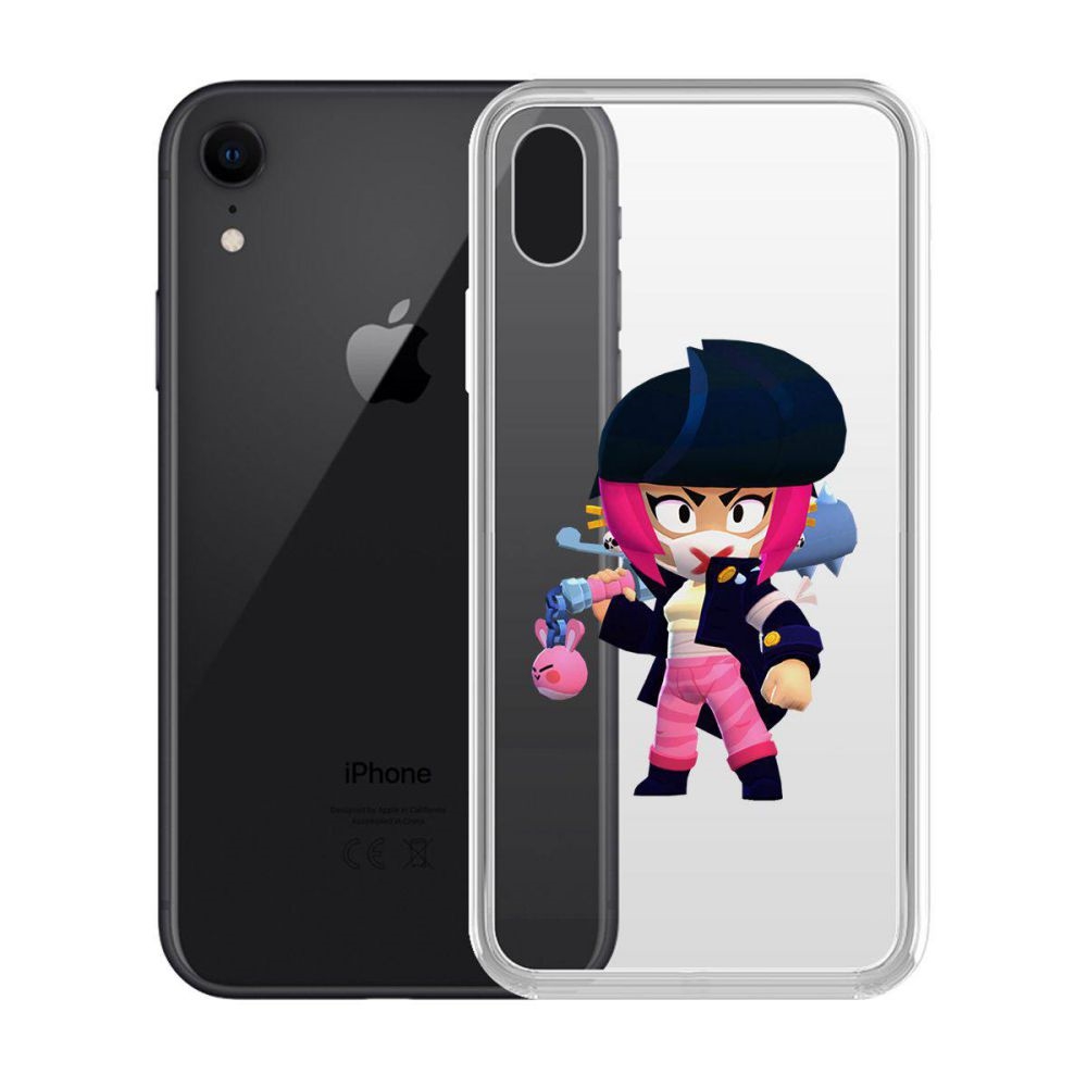 

Чехол-накладка Krutoff Clear Case Brawl Stars-Ужасная Биби для iPhone XR, Прозрачный