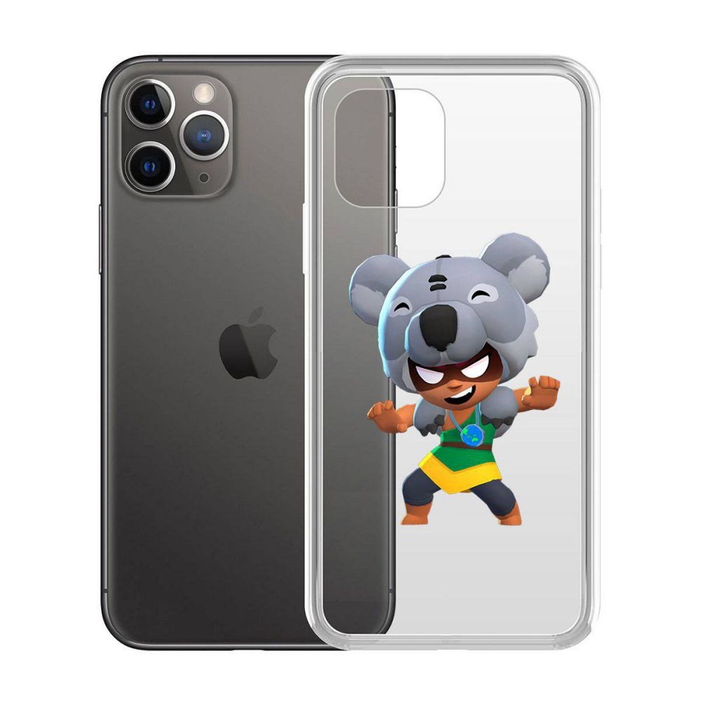 

Чехол-накладка Krutoff Clear Case Brawl Stars-Нита Коала для iPhone 11 Pro