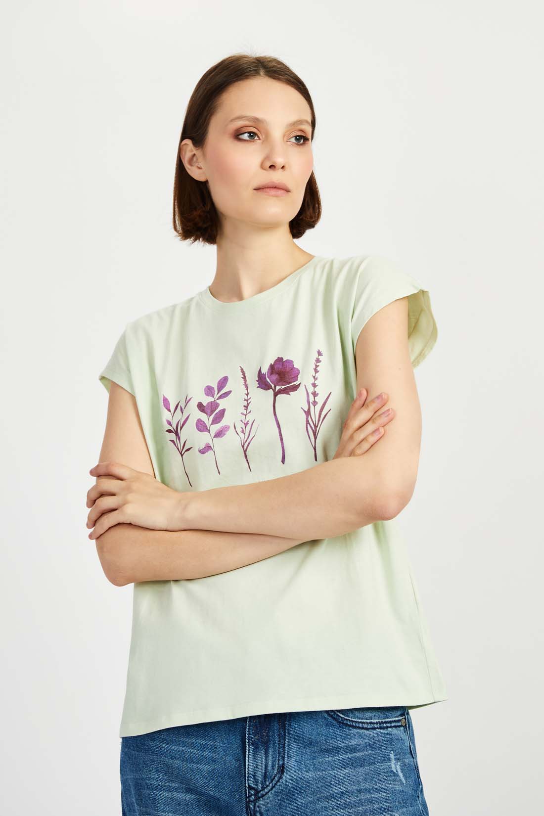 

Футболка женская Baon B2322103 зеленая 2XL, B2322103