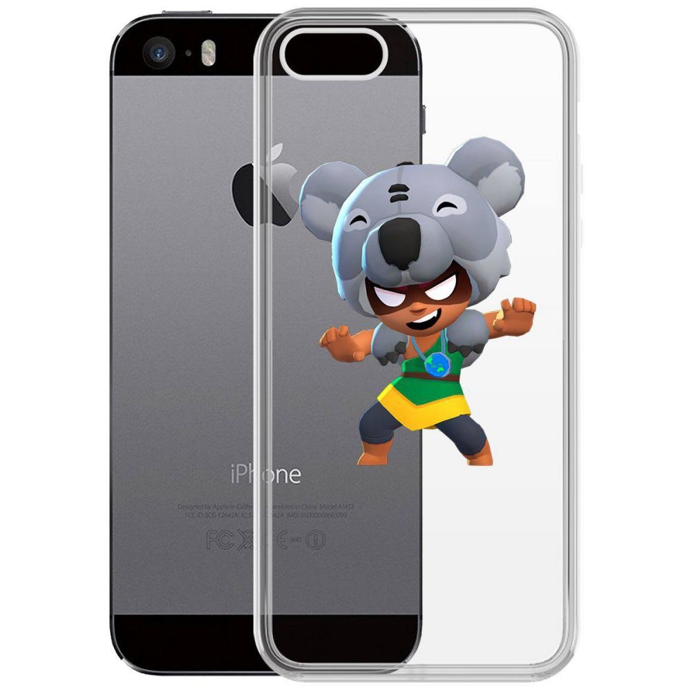 

Чехол-накладка Krutoff Clear Case Brawl Stars-Нита Коала для iPhone 5/5s