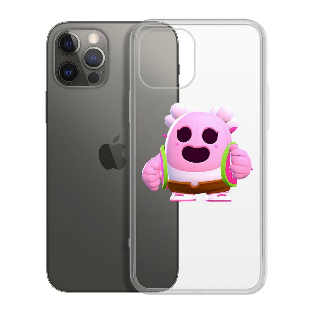 

Чехол-накладка Krutoff Clear Case Brawl Stars-Сакура Спайк для iPhone 12 Pro Max, Прозрачный