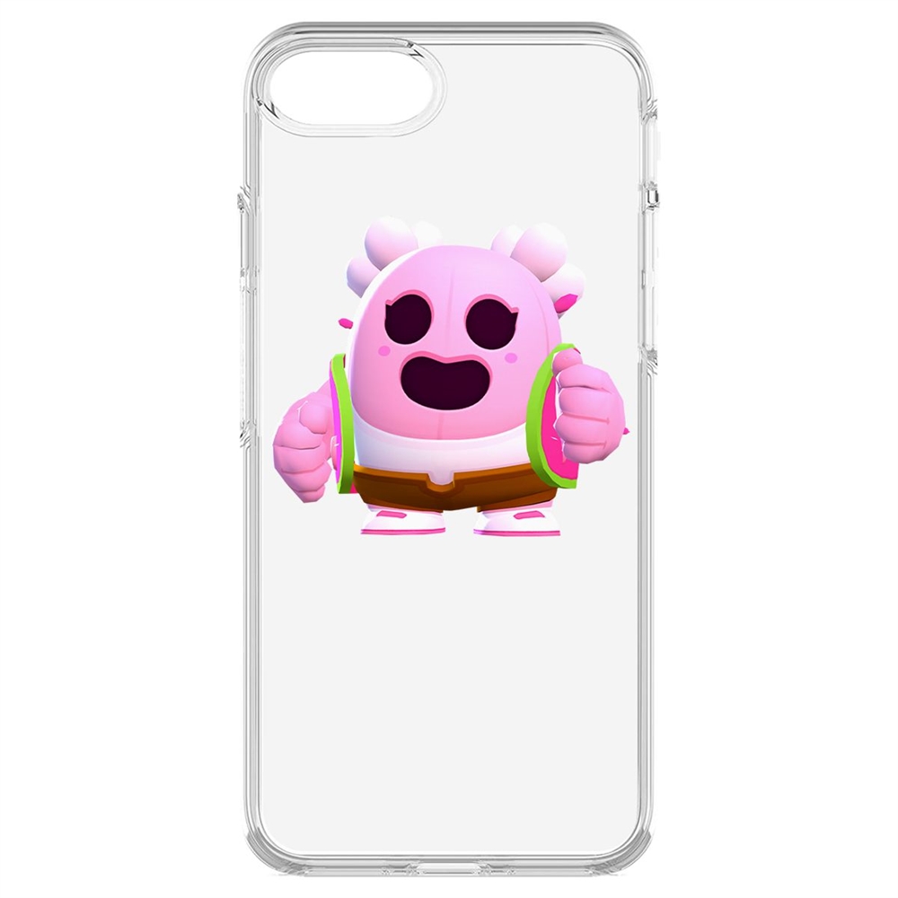 

Чехол-накладка Krutoff Clear Case Brawl Stars-Сакура Спайк для iPhone 7/8/SE