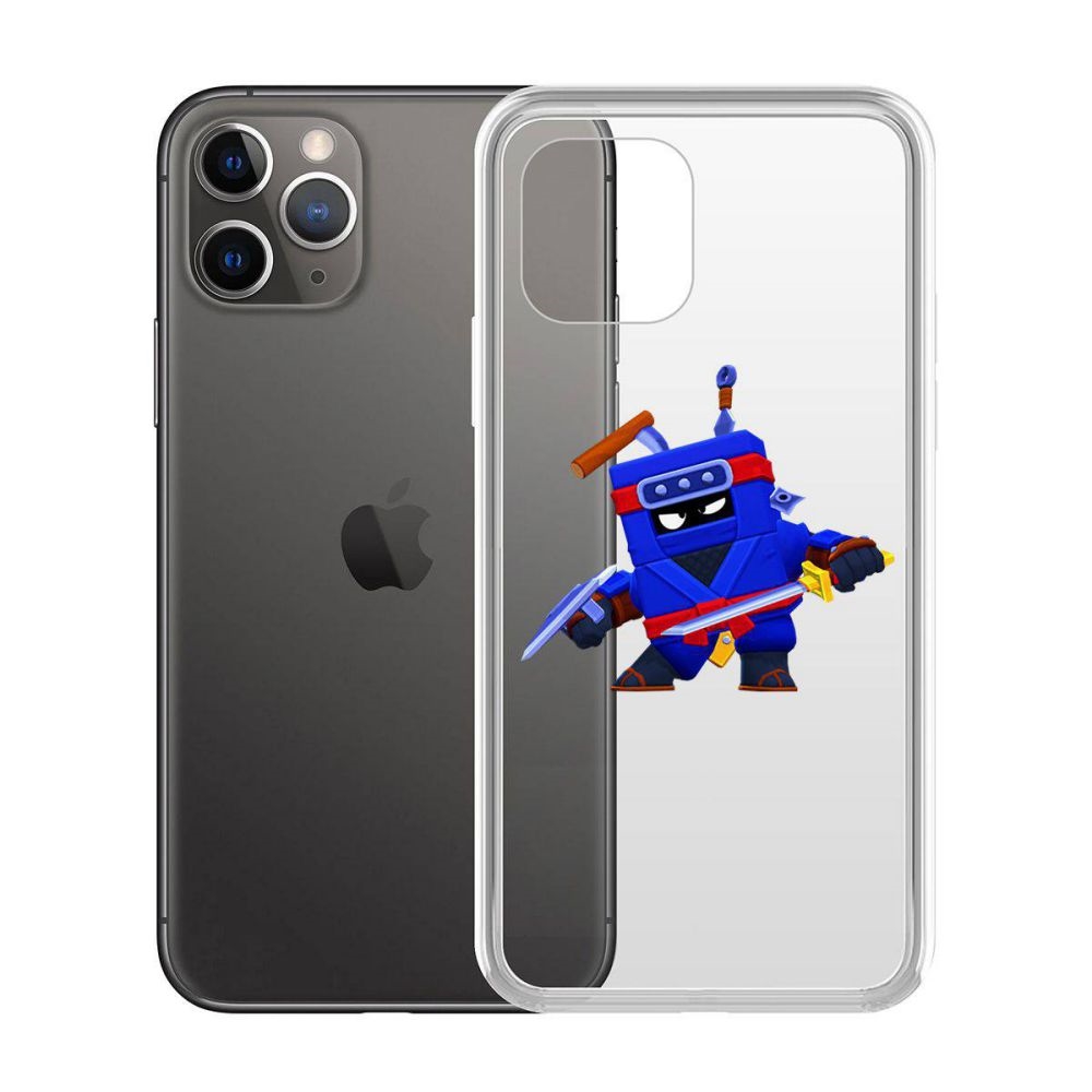 

Чехол-накладка Krutoff Clear Case Brawl Stars-Ниндзя Эш для iPhone 11 Pro, Прозрачный
