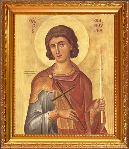 

Фанурий Критский Родоский мученик. Икона на холсте.
