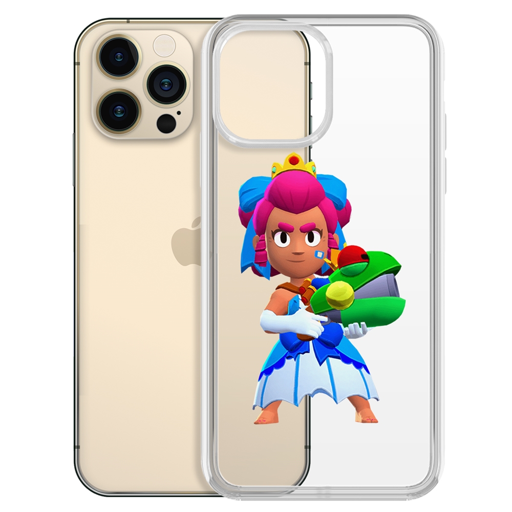 

Чехол-накладка Krutoff Clear Case Brawl Stars-Принцесса Шелли для iPhone 13 Pro Max, Прозрачный