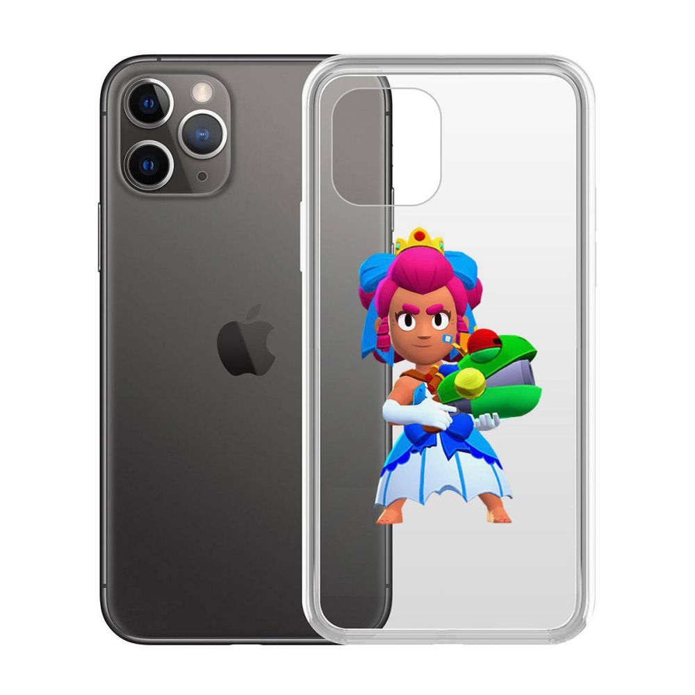 

Чехол-накладка Krutoff Clear Case Brawl Stars-Принцесса Шелли для iPhone 11 Pro, Прозрачный