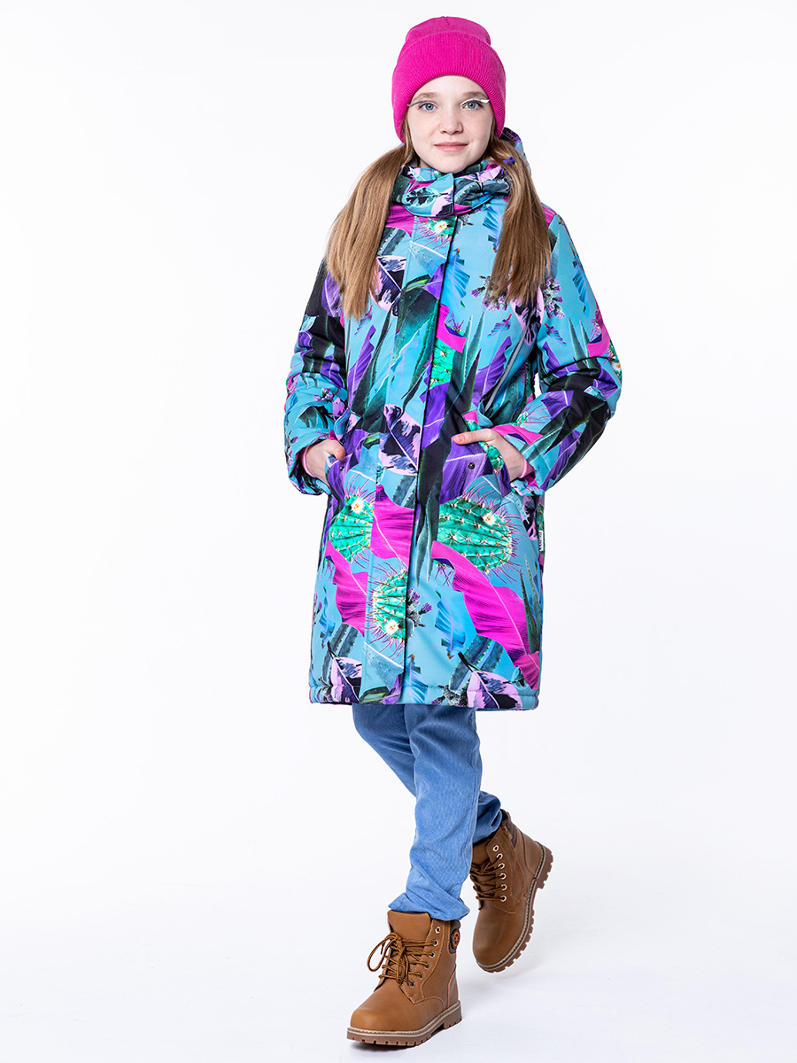 

Пальто детское NIKASTYLE 6з4623, ментол, 110, Голубой, 6з4623