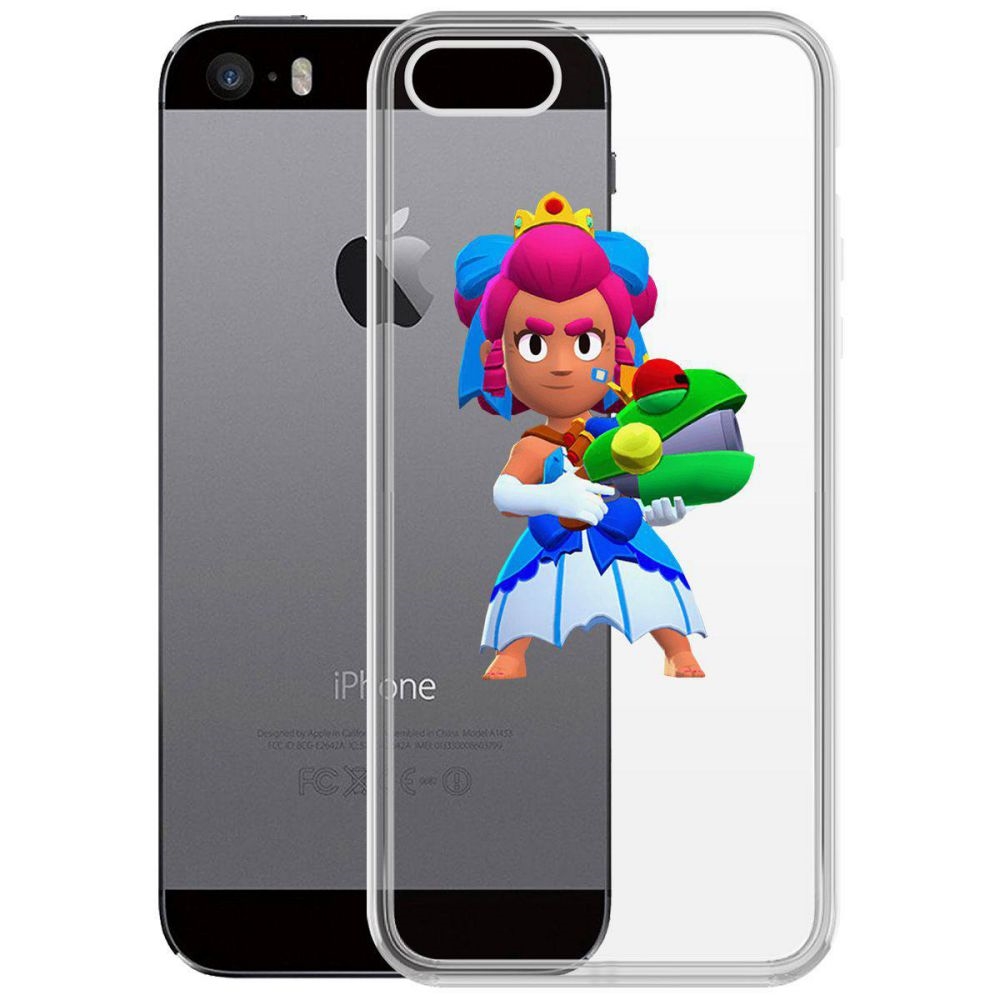 

Чехол-накладка Krutoff Clear Case Brawl Stars-Принцесса Шелли для iPhone 5/5s, Прозрачный