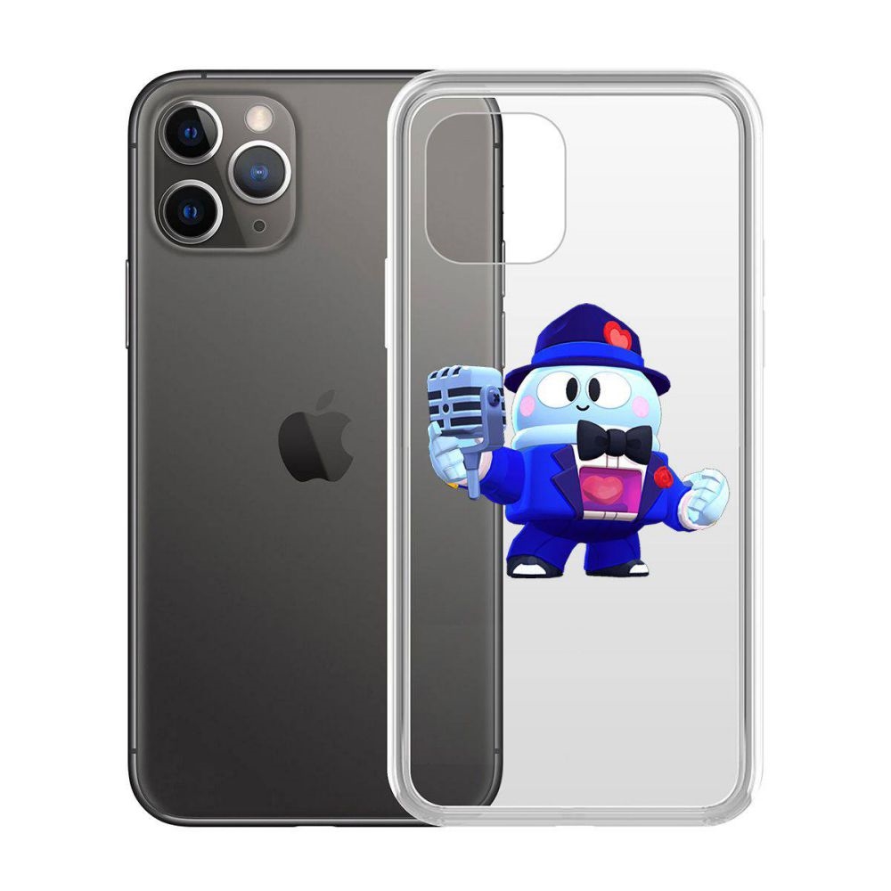 

Чехол-накладка Krutoff Clear Case Brawl Stars-Стильный Лу для iPhone 11 Pro, Прозрачный