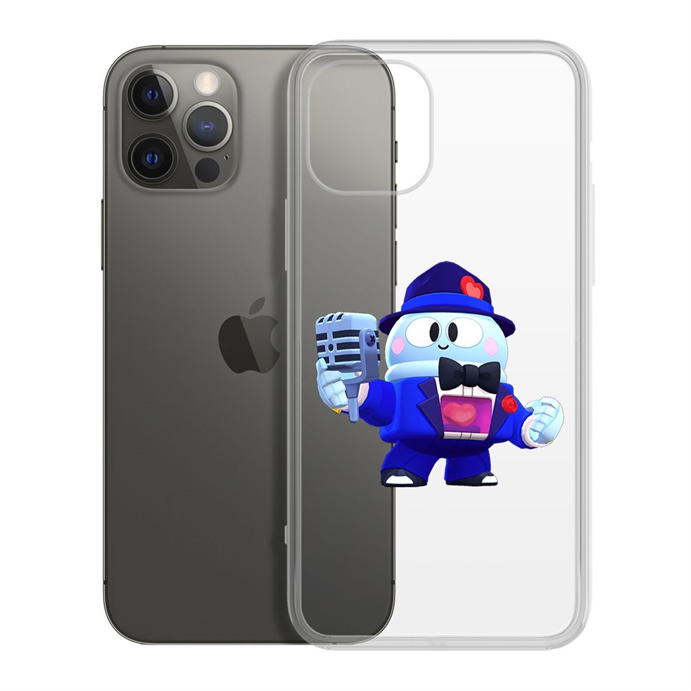 

Чехол-накладка Krutoff Clear Case Brawl Stars-Стильный Лу для iPhone 12/12 Pro, Прозрачный