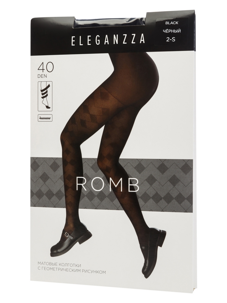 Колготки женские Eleganzza ROMB черные M