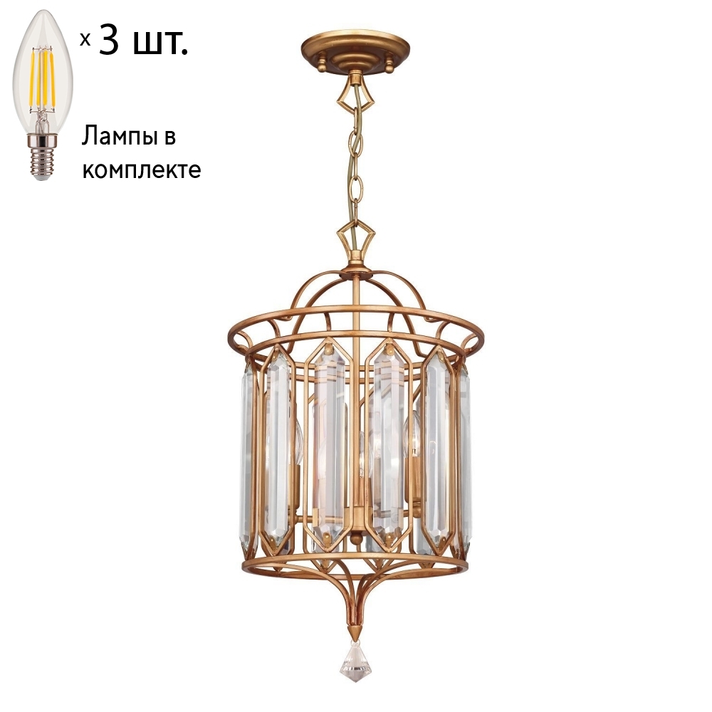 

Combo Lustr 2021-3P+Lamps E14 Свеча