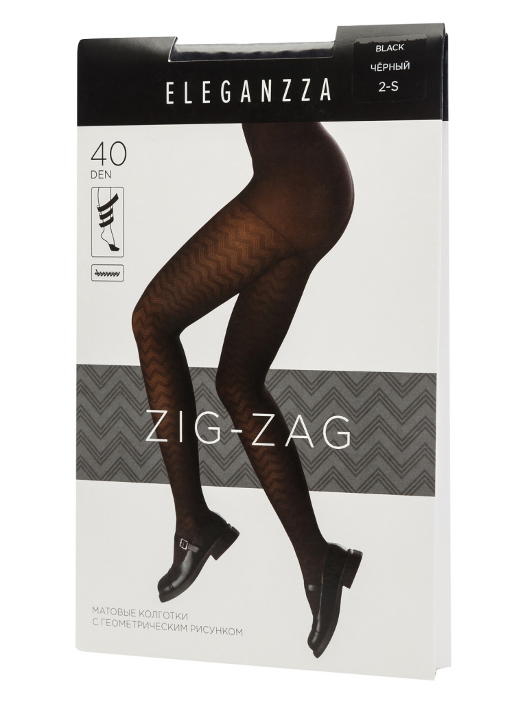 

Колготки женские Eleganzza ZIG-ZAG черные L, Черный, ZIG-ZAG